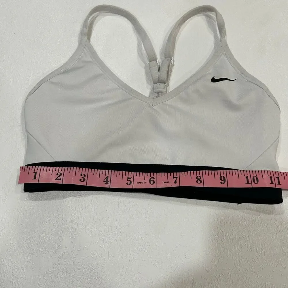 Nike Dri-Fit Sports Bra Small Gray Black Band Activewear